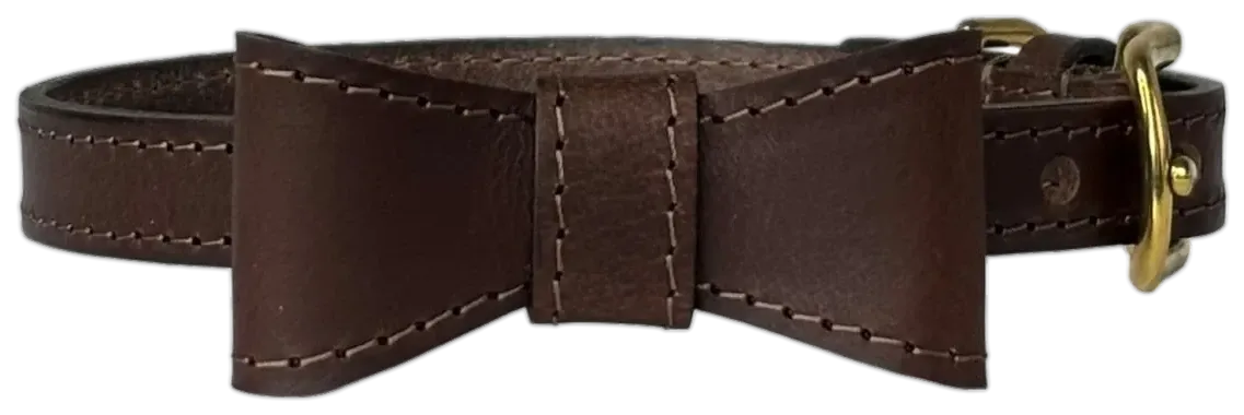 Lederhalsband Bow Tie